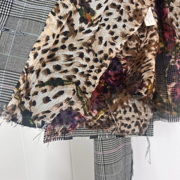 Cooper by Trelisa Chelsea Girl Cropped Deconstructed 1 Button Blazer SZ 10 - Picture 13 of 16